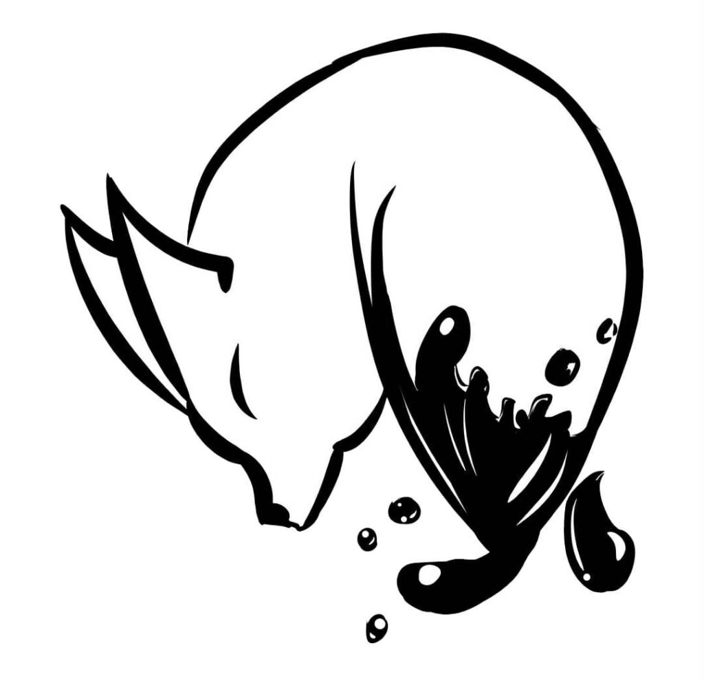 用尾巴筆塗的狐狸logo